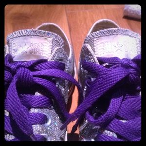 Silver Sparkle Converse